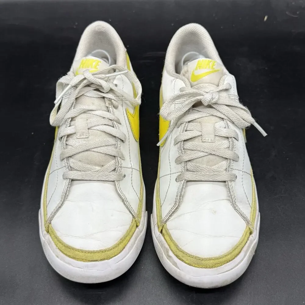 Nike Court Legacy Low Yellow White Youth Size 5.5Y DA5380-119